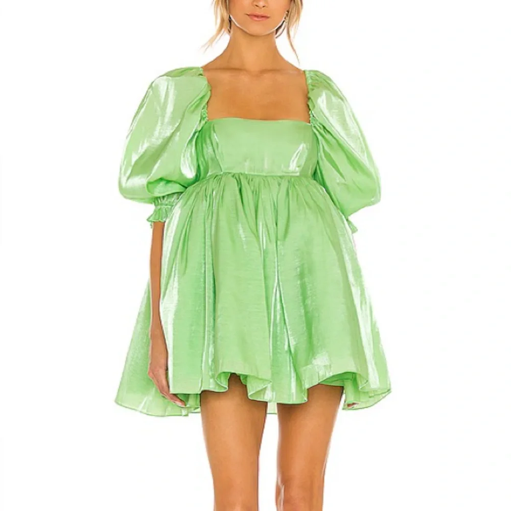 Selkie Avocado Recycled Puff Dress - Picture 1 of 1